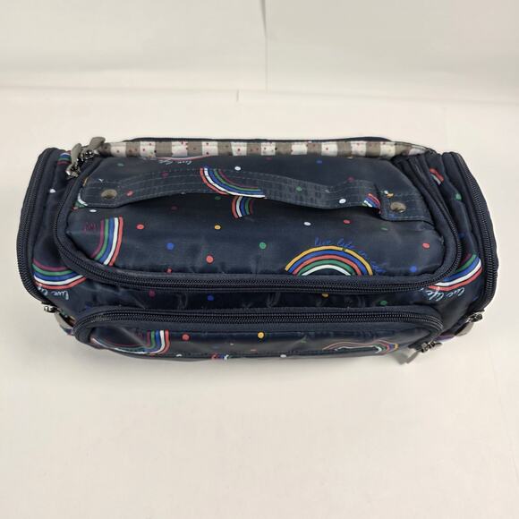 LUG Mini Trolley Cosmetic Bag Rainbow dots luggage Case Travel Pouch Pockets - Picture 3 of 16